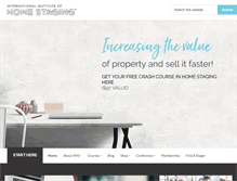 Tablet Screenshot of instituteofhomestaging.com